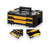 DEWALT HEAVY DUTY TOOL BOX, TSTAK II, TWO DRAWERS STORAGE BOX, DWST1-70706